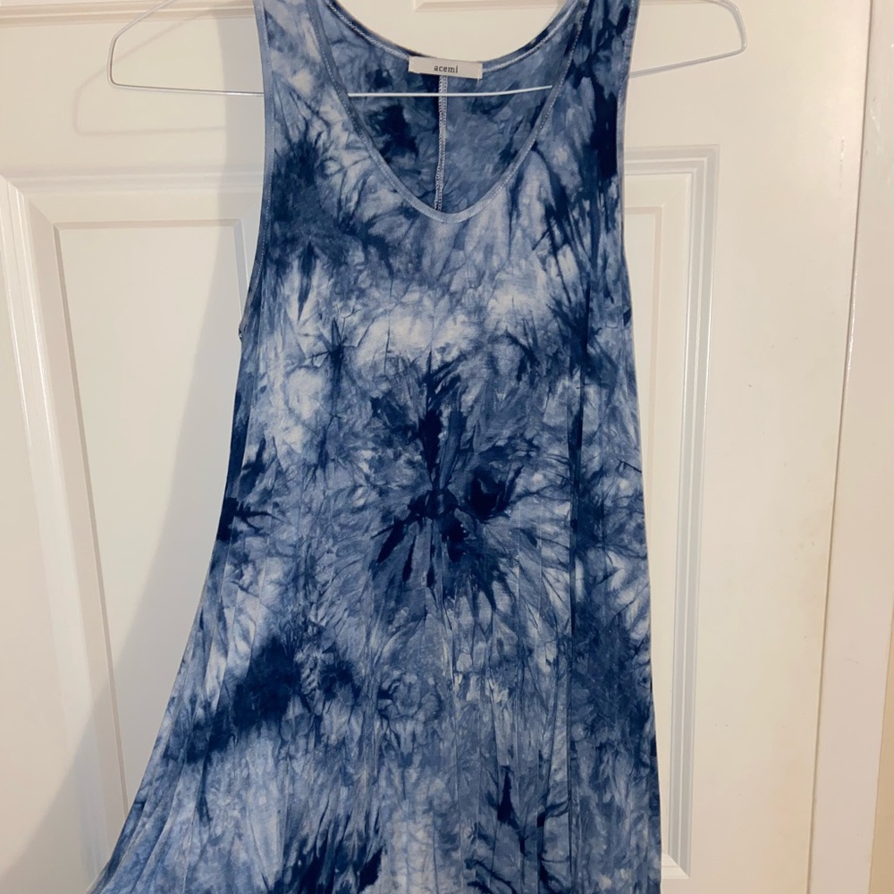 Blue tie dye dress